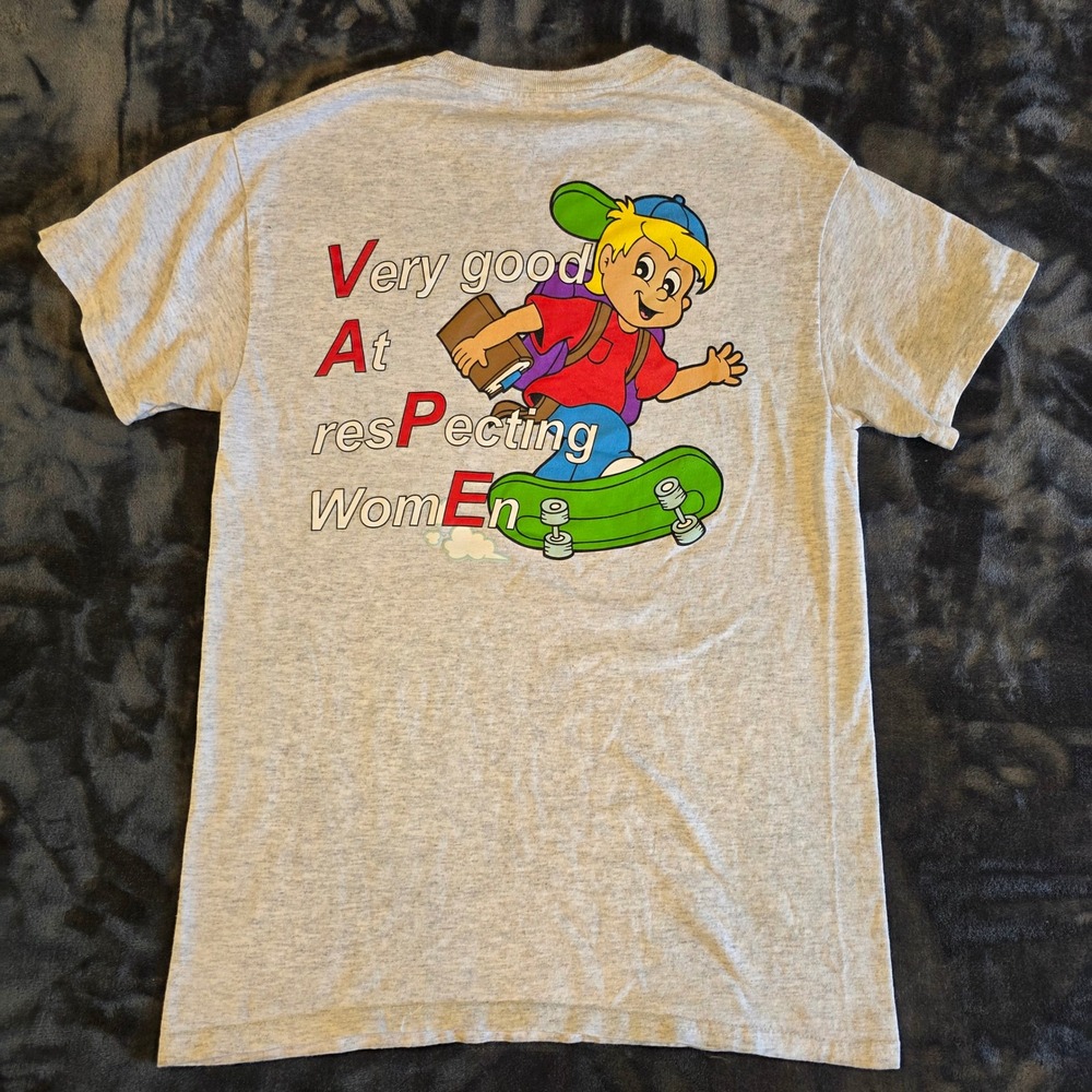 Pizzaslime Yeah I Vape Very Good At Respecting Women T-Shirt Gray Small Skater